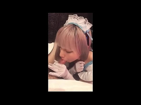 ❤️ Japoński Idol [mayuka], kostium francuskiej pokojówki, część 1, obciąganie i walenie konia z balsamem ❤️❌ Anal porn at us ❌